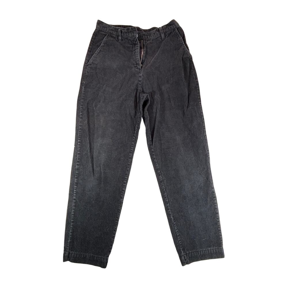 Vintage Woolrich Corduroy Pants High Rise Black‎ Wide Wale Y2K Womens 8